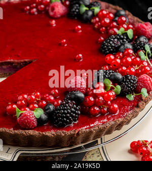 Cheesecake aux fruits rouges fruits Banque D'Images