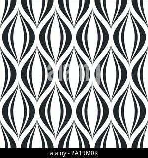 Résumé motif transparent de pétales stylisés. La texture élégante moderne. Ornement géométrique élégant. Des lignes courbes, des bandes de flexion. Vector monochrome. Illustration de Vecteur