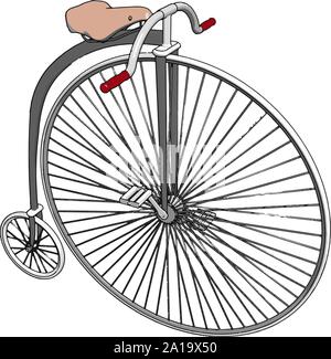 Grande roue vélo, vecteur, illustration sur fond blanc. Illustration de Vecteur