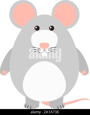 Grosse souris, illustration, vecteur sur fond blanc. Illustration de Vecteur