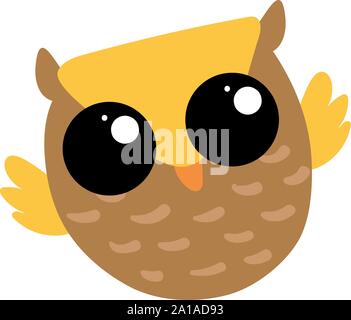 Cute owl, illustration, vecteur sur fond blanc. Illustration de Vecteur