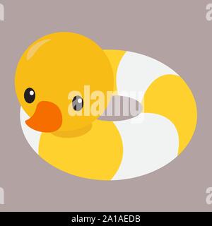 En caoutchouc de canard, illustration, vecteur sur fond blanc. Illustration de Vecteur