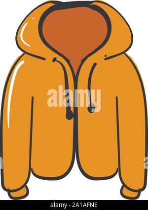 Veste Orange, illustration, vecteur sur fond blanc. Illustration de Vecteur