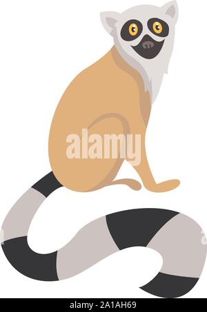 Lemur, illustration, vecteur sur fond blanc. Illustration de Vecteur