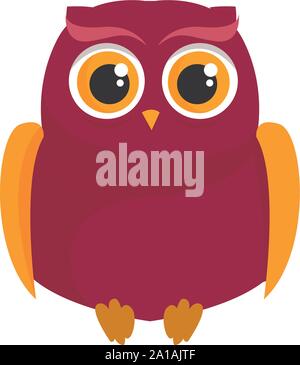 Purple owl, illustration, vecteur sur fond blanc. Illustration de Vecteur
