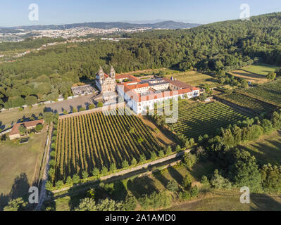 Mosteiro de São Martinho de Tibães (Monastère de Saint Martin de Tibães), tourbière de Tibães, Portugal Banque D'Images