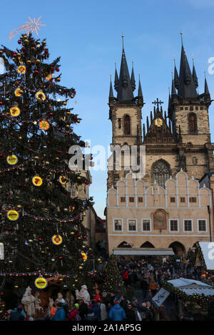 Prague pendant la période de Noël et marché de noël saison Banque D'Images