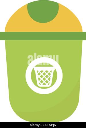 Bacs verts, vecteur illustration, sur fond blanc. Illustration de Vecteur