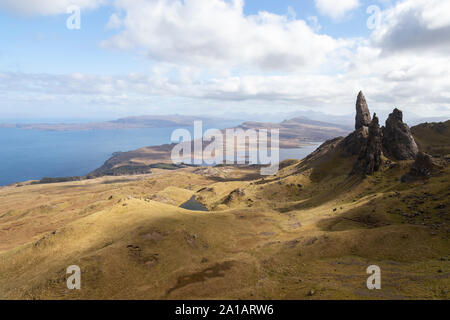 Vieil homme de storr sur l'île de Skye Ecosse Banque D'Images