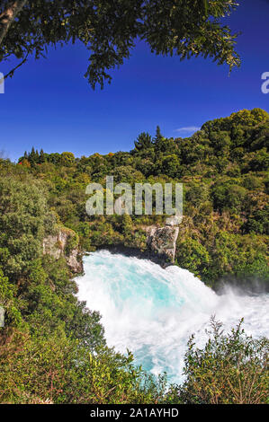 Cascade de Huka, près de Taupo, de la région de Waikato, Nouvelle-Zélande, île du Nord Banque D'Images