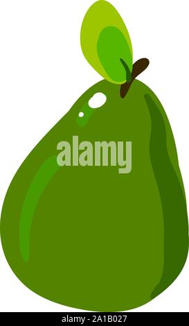 La goyave vert, illustration, vecteur sur fond blanc. Illustration de Vecteur