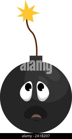 Bombe, illustration, vecteur sur fond blanc. Illustration de Vecteur
