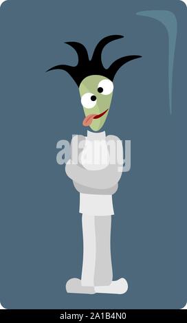 L'homme en camisole, illustration, vecteur sur fond blanc. Illustration de Vecteur