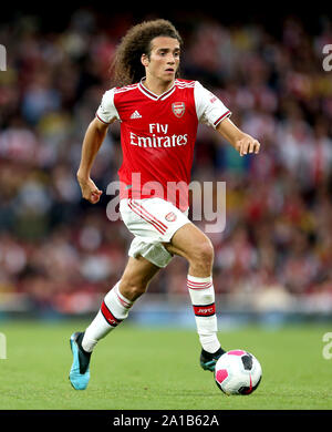 L'arsenal Matteo Guendouzi en action pendant la Premier League match à l'Emirates Stadium, Londres. Banque D'Images