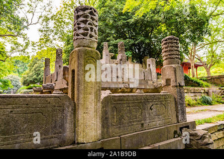 Nanjing Ming Xiaoling Mausoleum Dongpei Dianjizhi Sculptures Dragon Hall Terrasse près de Tablet Banque D'Images