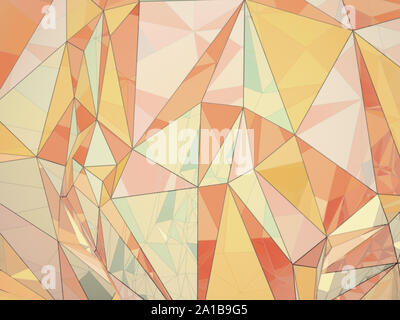Illustration de rendre abstrait arrière-plan polygonal multicolore Banque D'Images