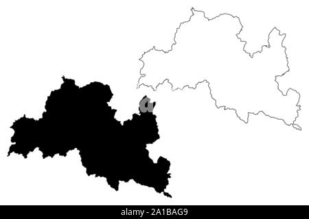 Smolyan Province (République de Bulgarie, les provinces de la Bulgarie) map vector illustration, scribble sketch carte Smolyan Illustration de Vecteur