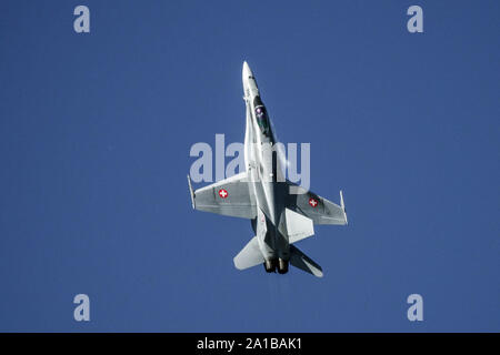 Swiss Air Force F 18 Hornet jet Banque D'Images