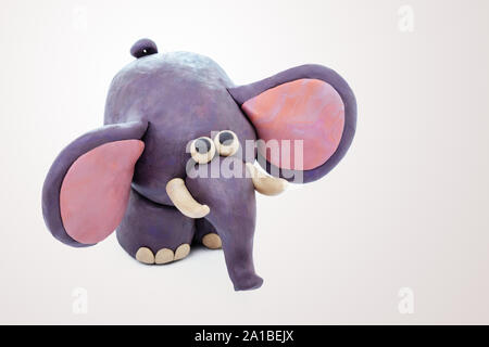 La pâte à modeler cartoon elephant Banque D'Images