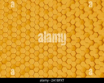 Résumé de rendu d'abeilles jaune fond nano Banque D'Images