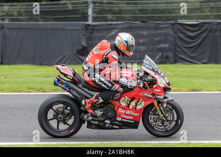 Rider australien Joshua Brookes (être plus sage Ducati), 2019 British Superbike Championship à Oulton Park, Ducati Panigale V4 Banque D'Images