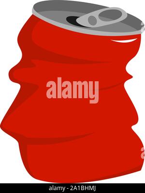Red peut, illustration, vecteur sur fond blanc. Illustration de Vecteur