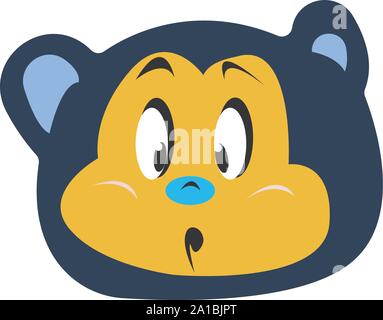 Tête d'ours, de l'illustration vectorielle, sur fond blanc. Illustration de Vecteur