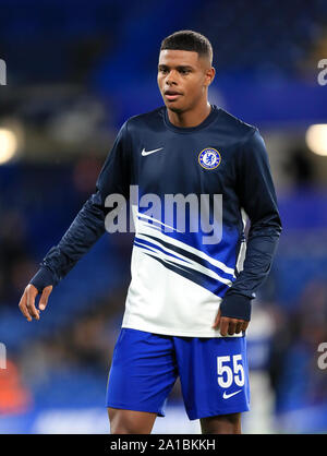 Chelsea's Faustino Anjorin durant la Coupe du troisième tour, Carabao match à Stamford Bridge, Londres. Banque D'Images