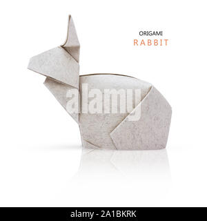 Les lapins en papier Origami Banque D'Images