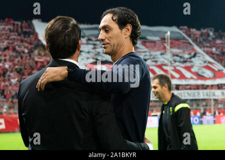 MASSIMO ODDO (entraîneur Pérouse Calcio) TR SALUTA AVEC ALESSANDRO NESTA (entraîneur FROSINONE CALCIO lors de Pérouse contre Frosinone , Perugia, Italie, 24 Sep 2019 Banque D'Images