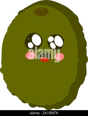 Cute kiwi, illustration, vecteur sur fond blanc. Illustration de Vecteur