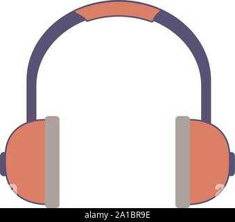 Casque rose, illustration, vecteur sur fond blanc. Illustration de Vecteur