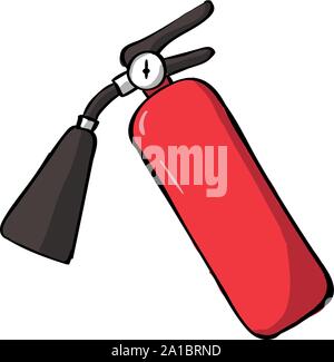 Extincteur, vecteur, illustration sur fond blanc. Illustration de Vecteur