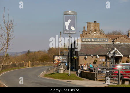 Tameside boarder Werneth Faible Hare & Hounds Inn Banque D'Images