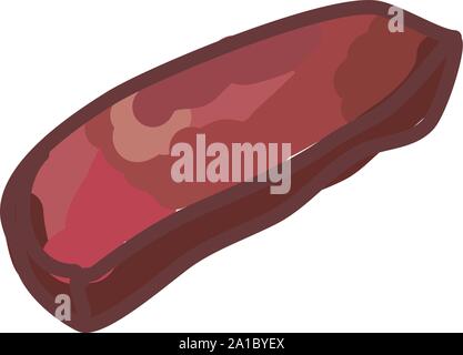 Steak, illustration, vecteur sur fond blanc. Illustration de Vecteur