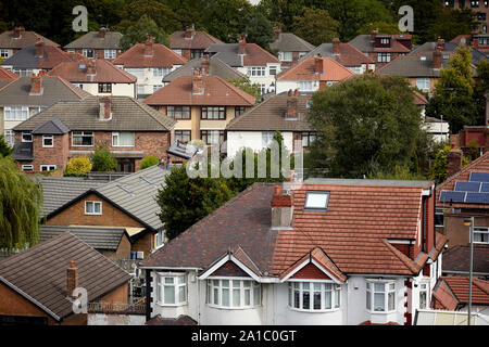 1930 typique des maisons semi-détachée à West Derby, Liverpool, Merseyside, Banque D'Images