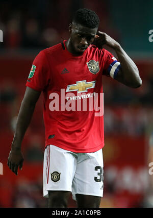 Axel Manchester United, Tuanzebe au cours de la troisième série, coupe du buffle match à Old Trafford, Manchester. Banque D'Images