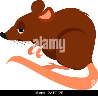 Petite souris, illustration, vecteur sur fond blanc. Illustration de Vecteur