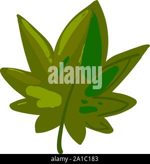 Dessin de la marijuana, illustration, vecteur sur fond blanc. Illustration de Vecteur