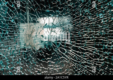 La texture de verre brisé avec petites fissures que l'art, abstract background moderne Banque D'Images