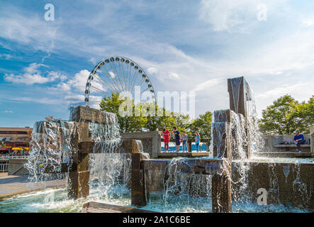 La grande roue sur le front de mer de Seattle, Washington Banque D'Images