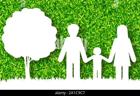 Happy Family background vector concept Illustration de Vecteur