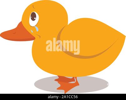 Pleurer, canard, illustration vecteur sur fond blanc. Illustration de Vecteur