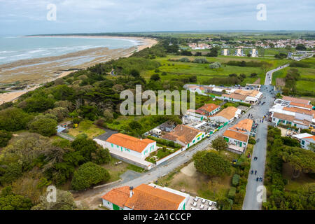 Saint Clément des baleines, France - 09 mai, 2019 : vue depuis le phare de Baleines phare sur l'île de Ré, l'île de France Banque D'Images