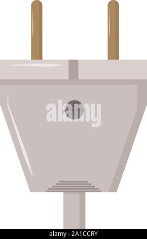Prise électrique, illustration, vecteur sur fond blanc. Illustration de Vecteur