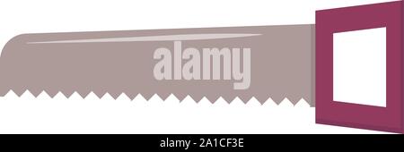 Scie à main, illustration, vecteur sur fond blanc. Illustration de Vecteur
