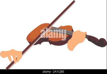 Violoniste, illustration, vecteur sur fond blanc. Illustration de Vecteur