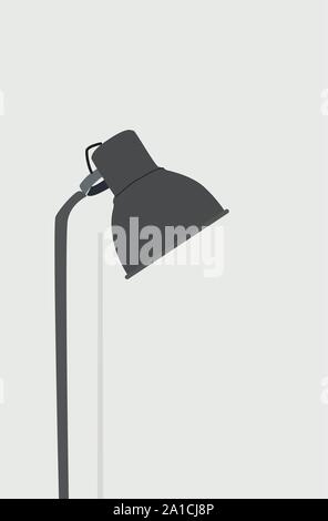 Lampe gris, illustration, vecteur sur fond blanc. Illustration de Vecteur