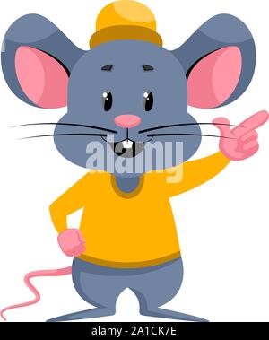 Souris mignon, illustration, vecteur sur fond blanc. Illustration de Vecteur
