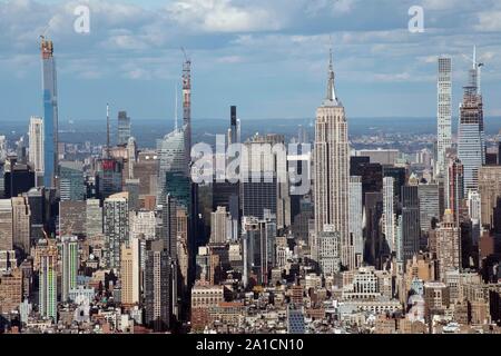 New York, USA. Sep 24, 2019. Photo prise le 24 septembre 2019 présente une vue de Manhattan à New York City, aux États-Unis. Credit : Liu Jie/Xinhua/Alamy Live News Banque D'Images